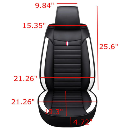 Eluto 1 Piece Front Car Seat Cover PU Leather, Breathable Car Seat Cushion Waterproof Pad for Sedan SUV Pickup Van